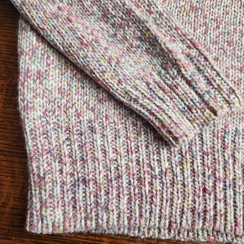 Belle Du Jour Women's XL chunky knit pink crew neck sweater - Picture 2 of 11